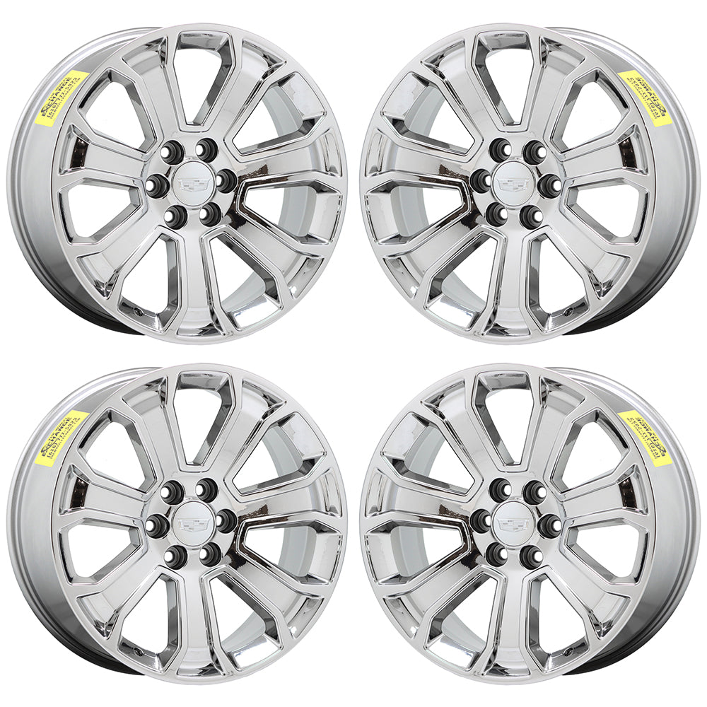 22" Cadillac Escalade Bright Chrome wheels rims Factory OEM set 4 CK163 5665